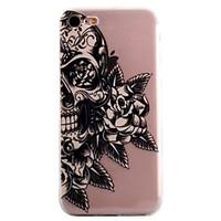 For iPhone 7 7 Plus 6S 6 Plus SE 5S Case Cover Skull Flower Pattern High Permeability Painting TPU Material Phone Case