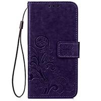 For Card Holder / Wallet / with Stand / Flip / Magnetic / Embossed Case Full Body Case Solid Color Hard PU Leather Meizu Meizu m3 note