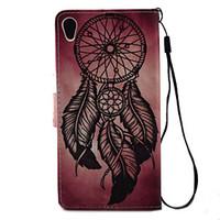 For Xperia X XA XP XZ Case Cover Dreamcatcher Pattern Painting PU Leather Material Card Stent