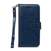 For iPhone 7 Case / iPhone 6 Case / iPhone 5 Case Wallet / Card Holder / Dustproof Case Full Body Case Solid Color Hard Genuine Leather