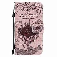 For Motorola G4 Play G4 Case Cover Castle Painted Lanyard PU Phone Case