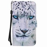 For Motorola G4 Play G4 Case Cover White Leopard Painted Lanyard PU Phone Case