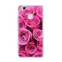 For Huawei Y635 4C 4X 5C 5X P8 P9 P8Lite P9Lite Honor8 Honor7 Honor6 Case Cover Red Rose Pattern TPU Material Phone Case