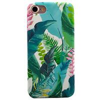 For iPhone 7 7 Plus 6S 6 Plus Case Cover Leaves Pattern Oil Color Relief Luminous PC Material All-inclusive Phone Case