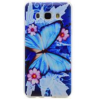 For Samsung Galaxy J710 J510 J310 Blue Butterfly Pattern TPU High Purity Translucent Soft Phone Case G530 G360 One7 One5 J3