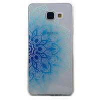 For Samsung Galaxy A5 A3 (2016) Case Cover Blue Half Flowers Pattern Painted TPU Material Phone Case
