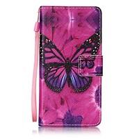 For Samsung Galaxy A5(2016) A3(2016) Card Holder Wallet with Stand Flip Pattern Case Full Body Case Butterfly Hard PU Leather