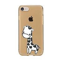 for transparent pattern case back cover case lovely giraffe soft tpu f ...