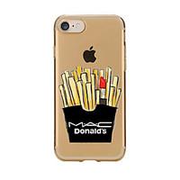 For Transparent Pattern Case Back Cover Case French Fries Cartoon Soft TPU for IPhone 7 7Plus iPhone 6s 6 Plus iPhone 6s 6 iPhone 5s 5 5E 5C