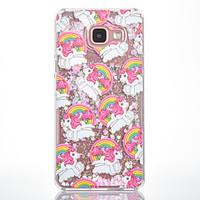 For Samsung Galaxy A7(2016) A5(2016) Case Cover Curly Horse Pattern Small Fresh Series Love Quicksand Flash Powder Phone Case