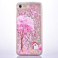 For Apple iPhone 7 7 Plus Case Cover Tree house Pattern PC Material Small Fresh Series Love Flash Powder Quicksand Phone Case