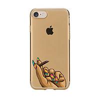 For Transparent Pattern Case Back Cover Case Cartoon Finger Soft TPU for IPhone 7 7Plus iPhone 6s 6 Plus iPhone 6s 6 iPhone 5s 5 5E 5C