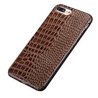 For Apple iPhone 7 7Plus 6S 6Plus Case Cover Solid Serpentine Leather Backplane Phone Case