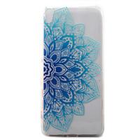 For Sony Xperia XA Case Cover Blue Half Flowers Pattern Painted TPU Material Phone Case