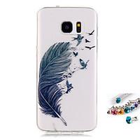 for samsung galaxy s7 s6 edge s5 mini cover case feather pattern paint ...