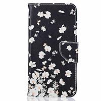 For iPhone 7 Case / iPhone 6 Case / iPhone 5 Case Card Holder / with Stand / Flip / Pattern Case Full Body Case Flower Hard PU Leather