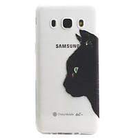 For Samsung Galaxy J5 J3 (2016) Case Cover Black Cat Pattern High Permeability Painting TPU Material Phone Case