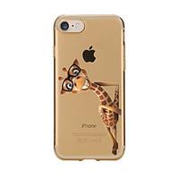 for transparent pattern case back cover case lovely giraffe soft tpu f ...