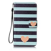 For Samsung Galaxy J7 J5 J3 J1 (2016) J1Mini I9060 ON5 Case Cover Striped Love Pattern Painting Card Stent PU Leather