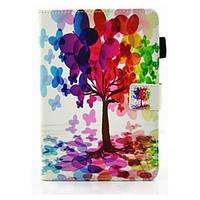 For iPad Air Air 2 Saffron Tree Pattern PU Leather Material Protection Case