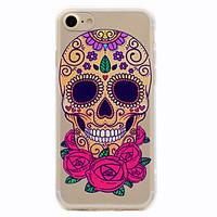 For Flower Skeleton Pattern Soft TPU Material Phone Case for iPhone 7 Plus 7