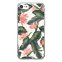 For Ultra Thin Transparent Pattern Case Back Cover Case Banana Flower Soft Rubber for iPhone 7 Plus 7 6s Plus 6 Plus 6s 6 SE 5s 5