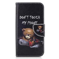 For Samsung Galaxy A3(2016) A5(2017) Case Cover Bear Pattern PU Material Painted Mobile Phone Case A3(2017) A5(2016)