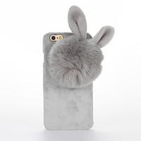 For DIY Case Rabbit Ears Plush Back Cover Case for Apple iPhone 7 Plus iPhone 7 iPhone 6s Plus iPhone 6 Plus iPhone 6s iPhone 6