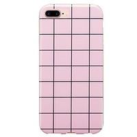 For IMD Case Back Cover Case Pink Lattice Soft TPU for iPhone 7 Plus iPhone 7 iPhone 6s Plus 6 Plus iPhone 6s 6