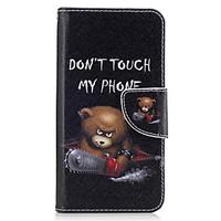 For Samsung Galaxy J3(2016) J5(2016) Case Cover Bear Pattern PU Material Painted Mobile Phone Case J3 Prime