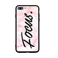 For Pattern Case Back Cover Case Word Phrase Hard Acrylic for iPhone 7 Plus 7 6s Plus 6 Plus 6s 6