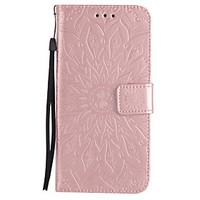 For Samsung Galaxy Note 5 Note 4 Note 3 PU Leather Material Sun Flower Pattern Embossed Phone Case