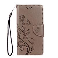 for huawei p8 lite 2017 nova pu leather material butterfly flower patt ...