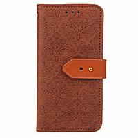 For Card Holder with Stand Flip Embossed Case Full Body Case European Cour Flower Hard PU Leather for iPhone7 7 Plus 6s 6 Plus SE 5S 5C 4S
