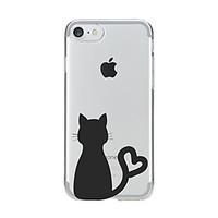 for transparent pattern case back cover case cartoon lovely cat soft t ...