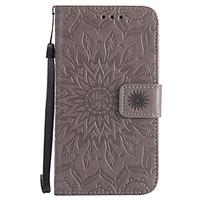 For Nokia Lumia 650 640 630 550 PU Leather Material Sun Flower Pattern Embossed Phone Case