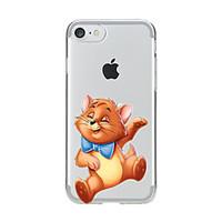 for transparent pattern case back cover case cartoon lovely cat soft t ...