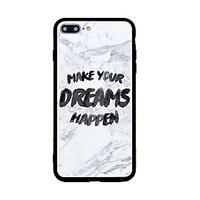 For Pattern Case Back Cover Case Word Phrase Hard Acrylic for iPhone 7 Plus 7 6s Plus 6 Plus 6s 6
