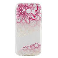 For Samsung Galaxy A3(2017) A5(2017) Ultra-thin Transparent Case Back Cover Case Diagonal pink Flower Soft TPU for A5(2016) A3(2016)