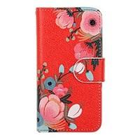 For Apple iPhone 6s 6 Plus iphone SE 5s 5 The Flowers Pattern Flip PU Leather Case