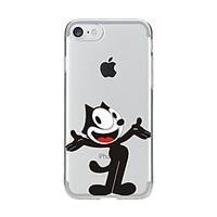 For Transparent Pattern Case Back Cover Case Cartoon Lovely Cat Soft TPU for IPhone 7 7Plus iPhone 6s 6 Plus iPhone 6s 6 iPhone 5s 5 5E 5C 4 4s