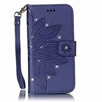 For iPhone 7 7 Plus Card Holder Wallet Rhinestone Flip Embossed Case Full Body Case Flower Hard PU Leather for iPhone 7 7 Plus 6 6 Plus 5 5S SE