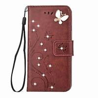 For Huawei P9 Lite P8 Lite P9 Rhinestone Embossed Butterfly PU Leather for Huawei Y635 Y625 Y550 Mate 8 Y6 Y600 Y5 II Y6 II G8