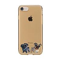 For Transparent Pattern Case Back Cover Case Double Pugs Soft TPU for IPhone 7 7Plus iPhone 6s 6 Plus iPhone 6s 6 iPhone 5s 5 5E 5C