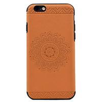For Embossed Sunflower Pattern PU leather and Black TPU Combo Soft Phone Case for iPhone 7 Plus 7 6S Plus 6