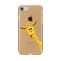 for transparent pattern case back cover case cartoon giraffe soft tpu  ...