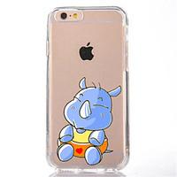 For iPhone 7 Cartoon Rhino TPU Soft Ultra-thin Back Cover Case Cover For Apple iPhone 7 PLUS 6s 6 Plus SE 5s 5 5C