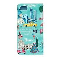 For Apple iPhone 7 7 Plus iphone 6s 6 Plus iphone SE 5s 5 The City View Pattern Flip PU Leather Case