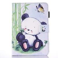 For IPad mini1234 Case Cover Panda Pattern PU Skin Material Flat Protective Shell