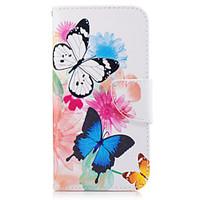 For Samsung Galaxy A3(2016) A5(2017) Case Cover Butterfly Pattern PU Material Painted Mobile Phone Case A3(2017) A5(2016)